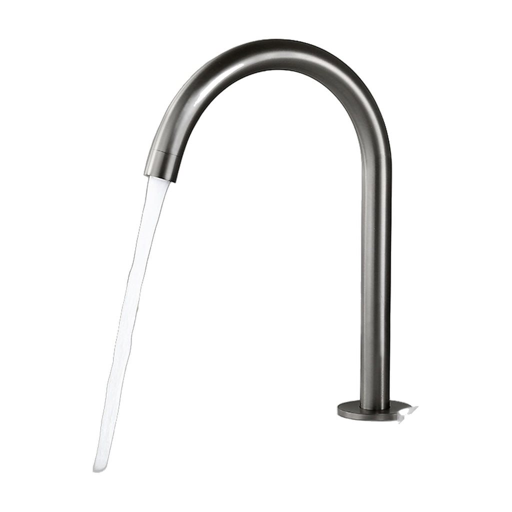Mitigeur lavabo 2 trous VELENZA, coloris gris, sur fond blanc