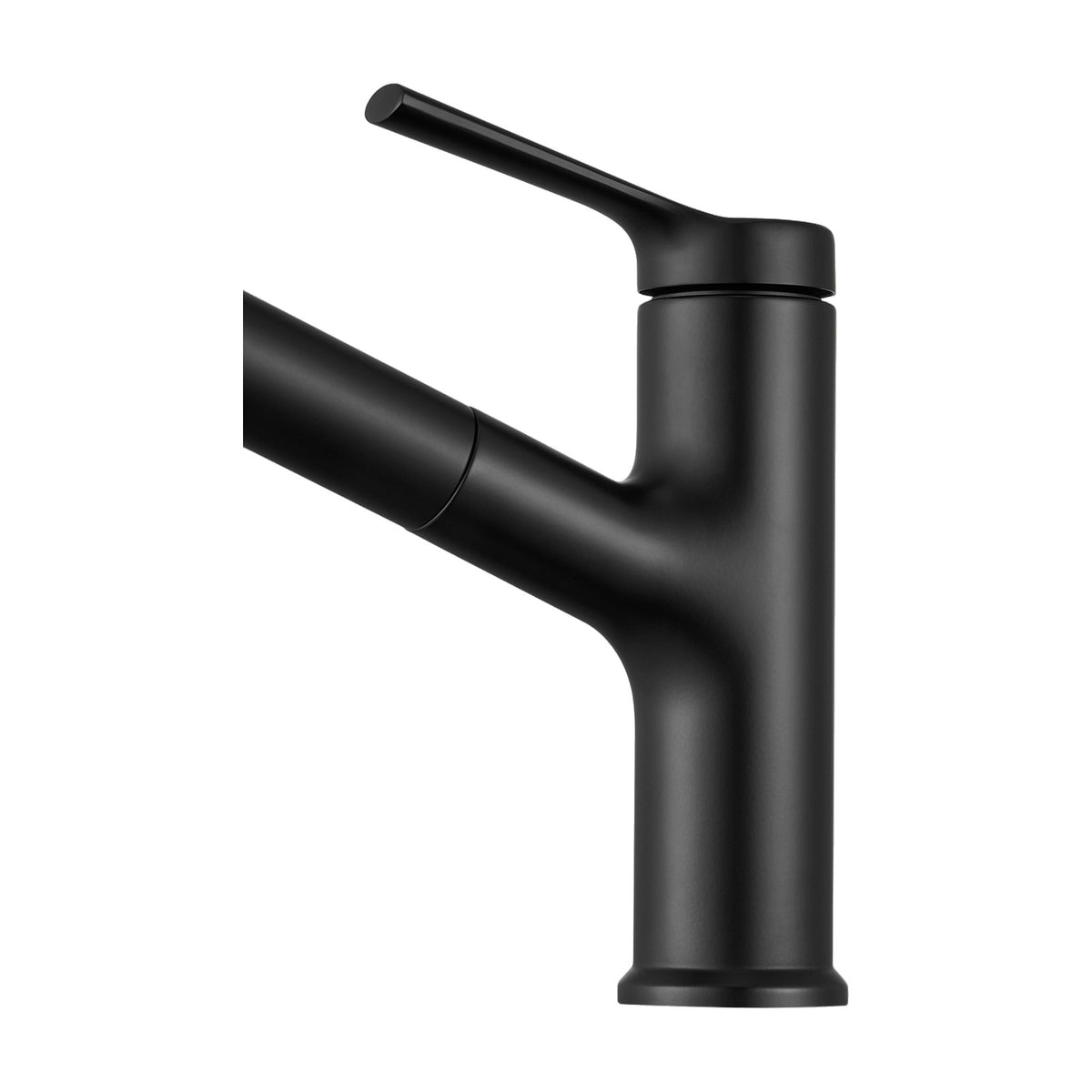 Mitigeur lavabo CALVANO, coloris noir mat, sur fond blanc