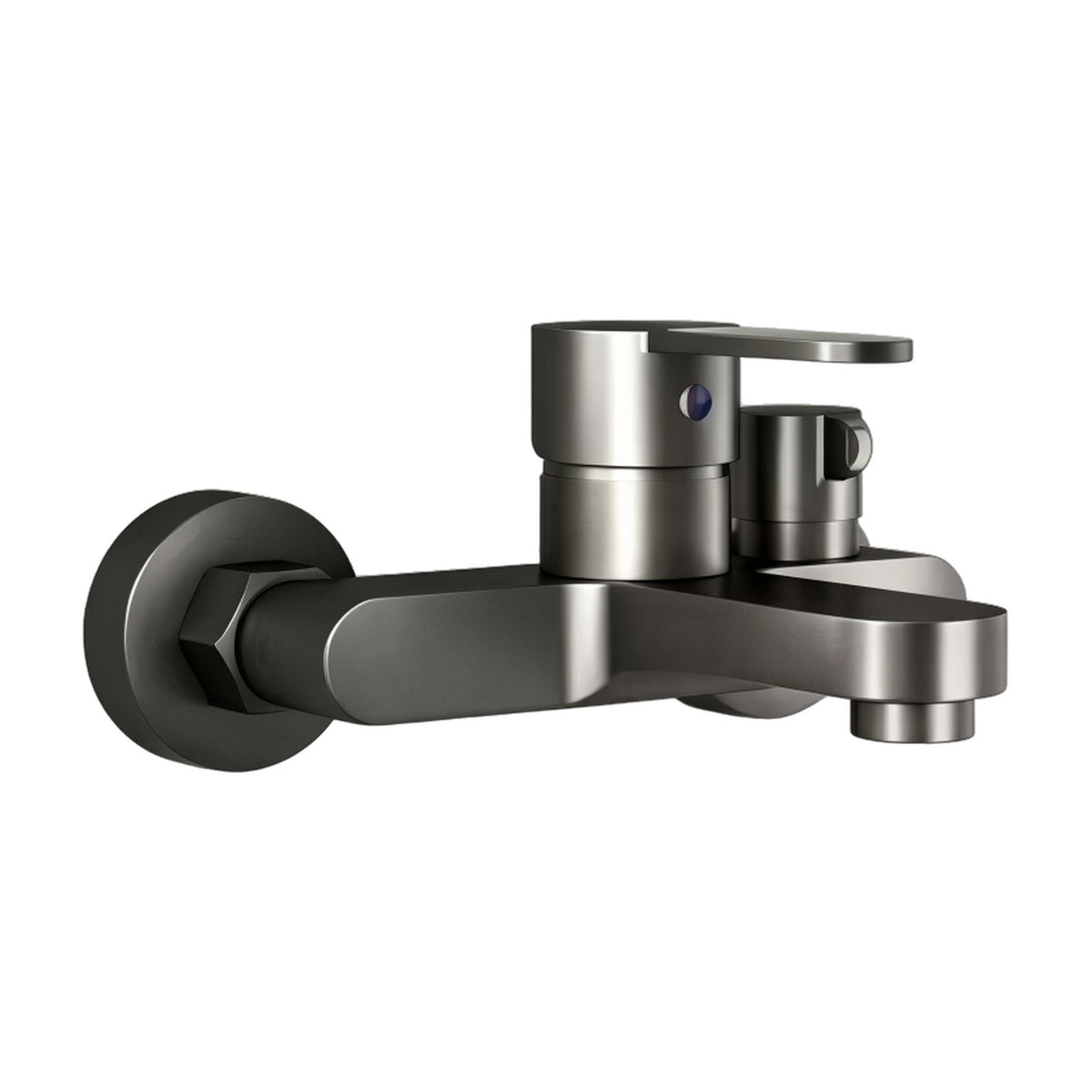 Mitigeur thermostatique douche 3 voies TERMELLI, coloris gris, sur fond blanc